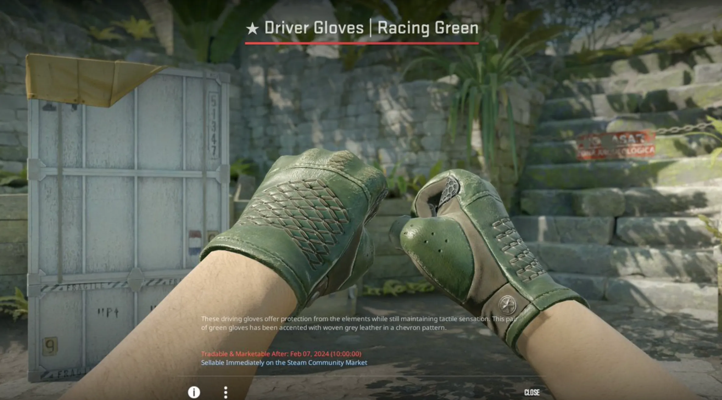 Driver Gloves Racing Green